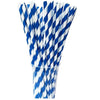Set 25 paie din hartie 20 x 0.6 cm, albastru dungi-0