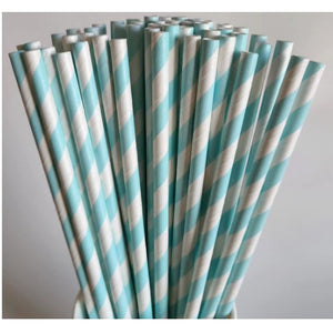 Set 25 paie din hartie 20 x 0.6 cm, albastru-0