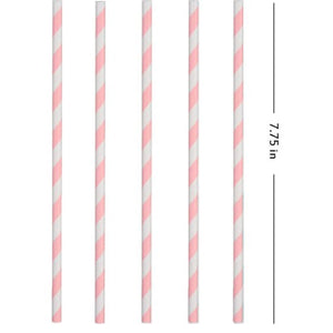 Set 25 paie din hartie 20 x 0.6 cm, roz-0