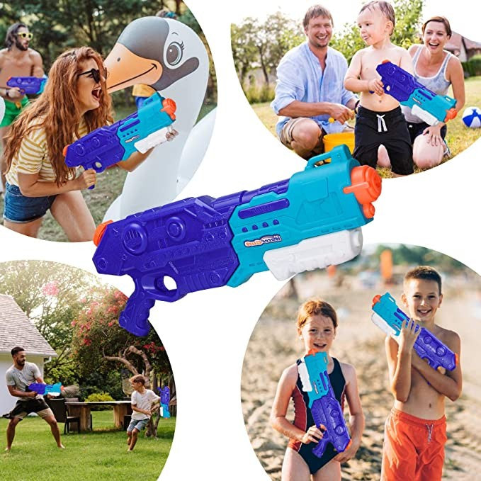 Set 2x Pistol cu Apa pentru Copii, Flippy, 6ani+, Albastru, 1x 900 ML +  1x 300 ML-5