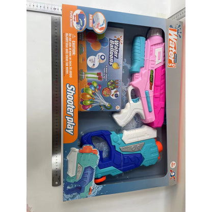 Set 2x Pistol cu Apa pentru Copii, Flippy, 6ani+, cu baloane de apa, Albastru + Roz, 1x 600 ML +  1x 550 ML-13