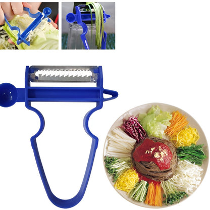 Set 3 Accesorii de Decojire, Razuire si Feliere, Flippy, pentru Legume si Fructe, Negru-Rosu-Albastru-6