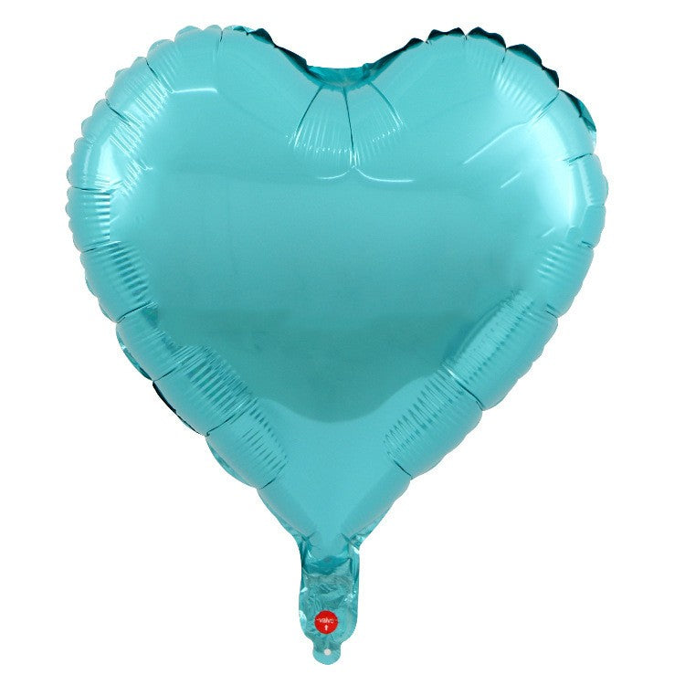Set 3 Baloane din Folie Metalizata, Flippy, Figurina Inima, Tema Ziua Indragostitilor, 45 cm, Ambalaj Individual, Pai Inclus, Umflare cu Aer sau Heliu, Albastru/Argintiu-2