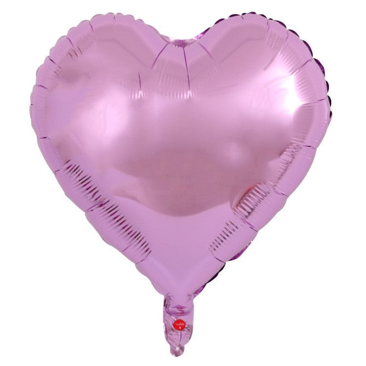 Set 3 Baloane din Folie Metalizata, Flippy, Figurina Inima, Tema Ziua Indragostitilor, 45 cm, Ambalaj Individual, Pai Inclus, Umflare cu Aer sau Heliu, Roz-1