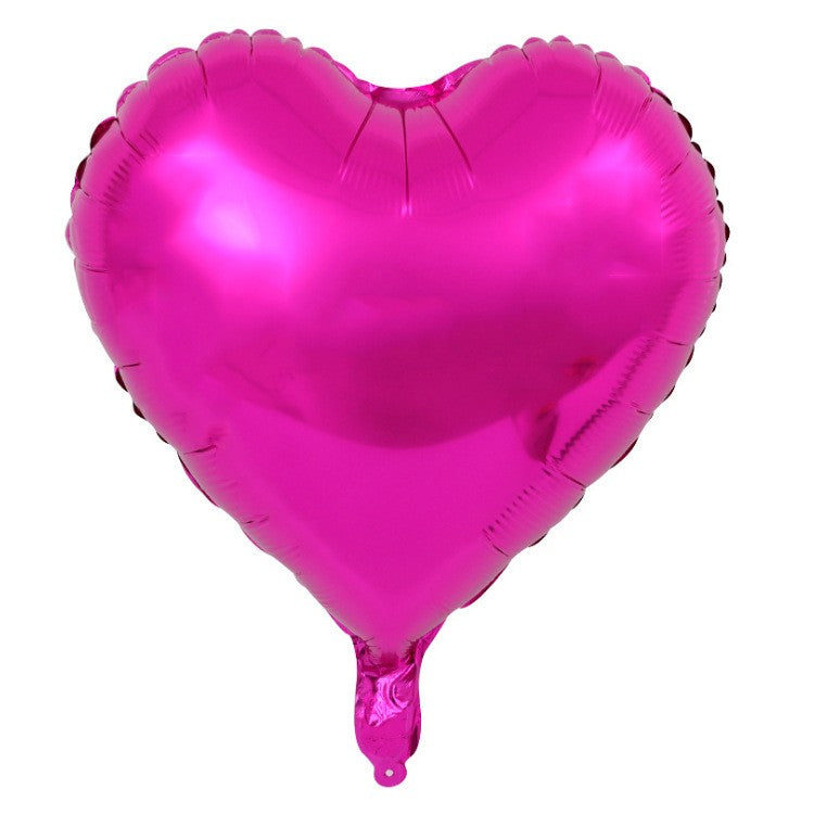 Set 3 Baloane din Folie Metalizata, Flippy, Figurina Inima, Tema Ziua Indragostitilor, 45 cm, Ambalaj Individual, Pai Inclus, Umflare cu Aer sau Heliu, Roz-2
