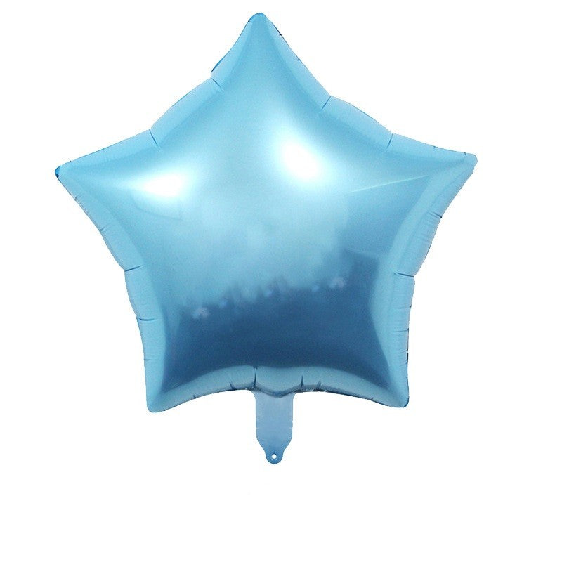 Set 3 Baloane din Folie Metalizata, Flippy, Figurine Picior 46x79 cm, Inima 45cm, Stea 45cm, Model It's a Boy, Tema Gender Reveal, Ambalaj Individual, Pai Inclus, Umflare cu Aer sau Heliu, Albastru-2