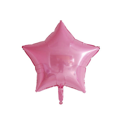 Set 3 Baloane din Folie Metalizata, Flippy, Figurine Picior 46x79 cm, Inima 45 cm, Stea 45cm, Model It's a Girl, Tema Gender Reveal, Ambalaj Individual, Pai Inclus, Umflare cu Aer sau Heliu, Roz-3
