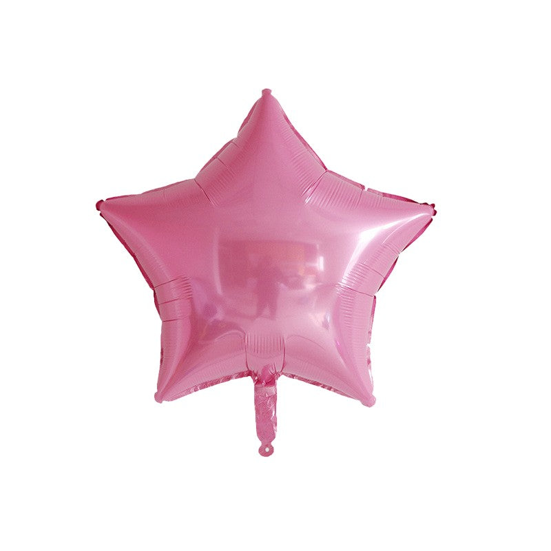 Set 3 Baloane din Folie Metalizata, Flippy, Figurine Picior 46x79 cm, Inima 45 cm, Stea 45cm, Model It's a Girl, Tema Gender Reveal, Ambalaj Individual, Pai Inclus, Umflare cu Aer sau Heliu, Roz-3