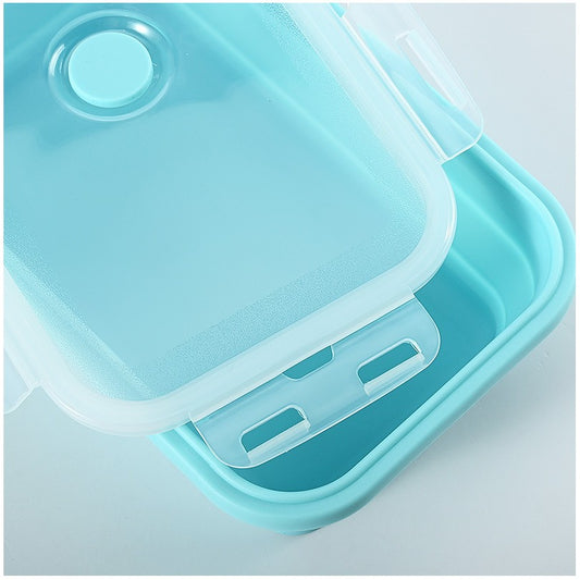 Set 3 caserole pliabile Flippy, din silicon, rezistenta la temperaturi ridicate, usor de depozitat si curatat, 350/500/800 ml, utilizare in cuptorul cu microunde, albastra-1