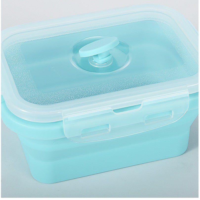 Set 3 caserole pliabile Flippy, din silicon, rezistenta la temperaturi ridicate, usor de depozitat si curatat, 350/500/800 ml, utilizare in cuptorul cu microunde, albastra-3