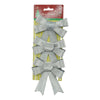 Set 3 fundite pentru brad, Argintii, 10 x 11 cm, din poliester, Flippy-0