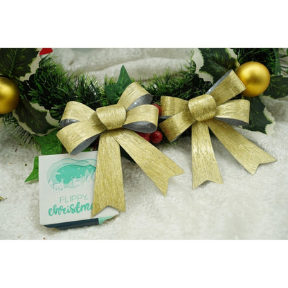 Set 3 fundite pentru brad, Aurii, 10 x 11 cm, din poliester, Flippy-4