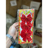 Set 3 fundite pentru brad, Rosii, design cu linii aurii , 11 x 14 cm, din poliester, Flippy-0