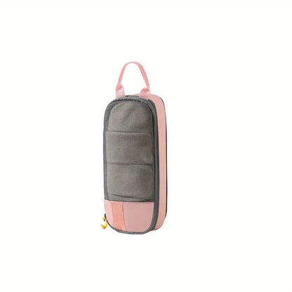 Set 3 Genti de Calatorie Flippy, Pentru Depozitare, Compresibile, 3 Dimensiuni, Mic, Mediu, Mare, Impermeabile, Fermoar Dublu, Roz-2