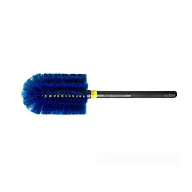 Set 3 Piese pentru Cosmetica Auto, Flippy, din Plastic si Otel, Maner Ergonomic, Perie Butuc, Anvelope, Detalii, Albastru-4