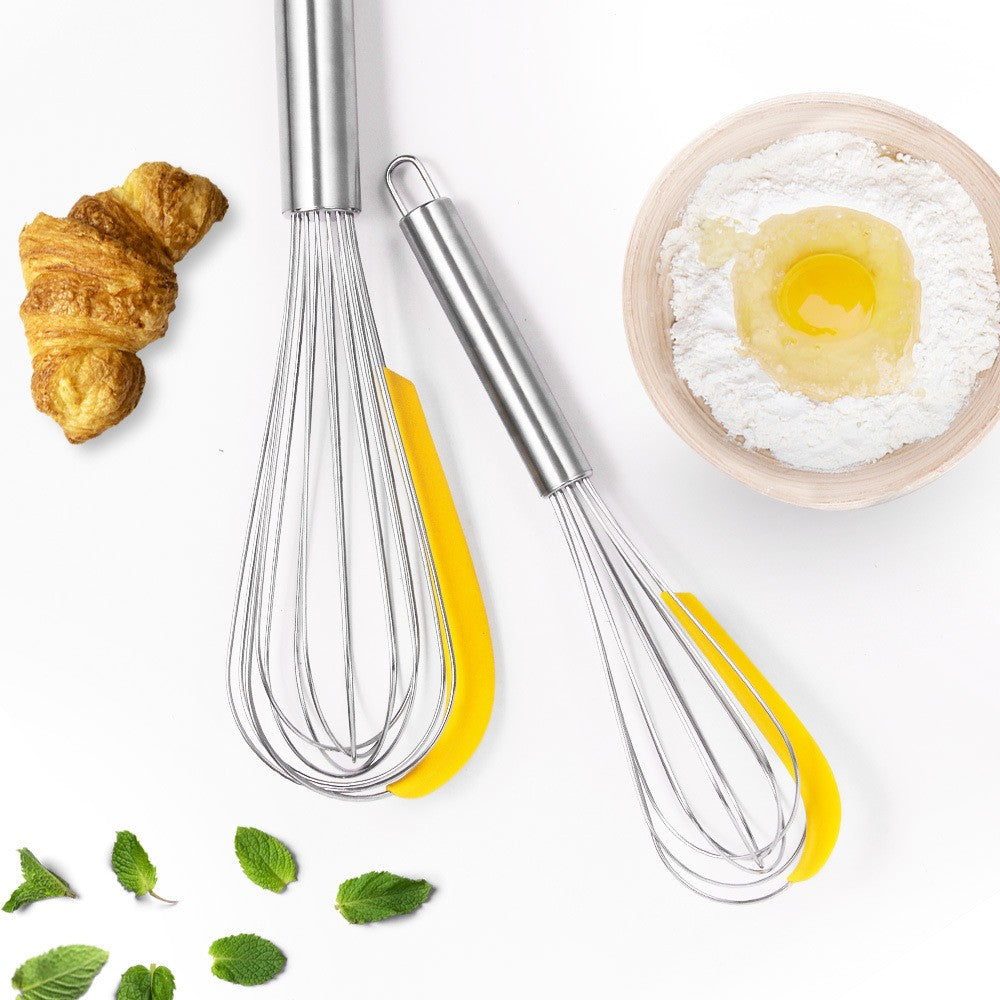 Set 3 ustensile pentru bucatarie Flippy, 2 teluri, un separator oua, inox/silicon, Galben-3