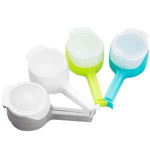 Set 4 cleme cu capac Flippy, pentru sigilare pungi alimente, material ABS, multicolor-0