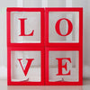Set 4 Cuburi LOVE si 40 Baloane AlbastreCutie patrata alba cu 4 geamuri transparente 30x 30 x 30 cm-0