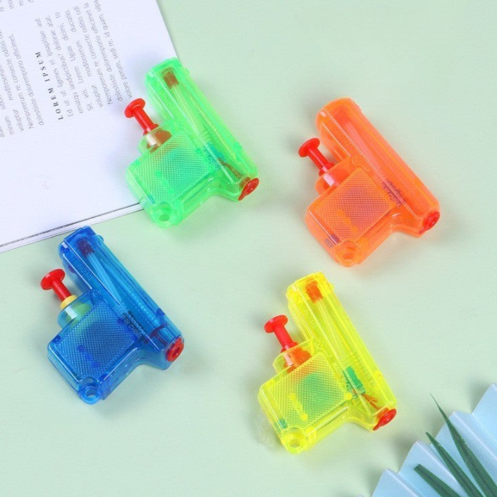 Set 4 Mini Pistoale cu ​​Apa, Flippy, Jucarii de Vara, pentru Copii, 4 Culori Transparente Random-6