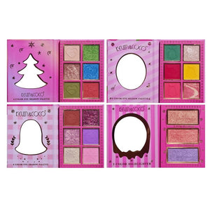 Set 4 Palete de Machiaj, KEVIN & COCO, Christmas Jingle, 21 culori, 27.3 x 20.8 x 2.4 cm-0