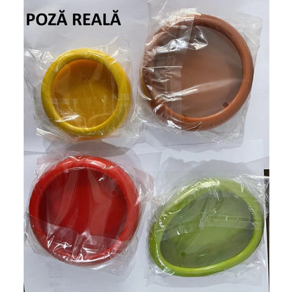 Set 4 Recipiente pentru Pastrarea Proaspata a Legumelor, Flippy, Cutii Portabile Sigilate Anti-oxidare, 4 Forme Diferite pentru Legume sau Fructe, Culori diferite-16
