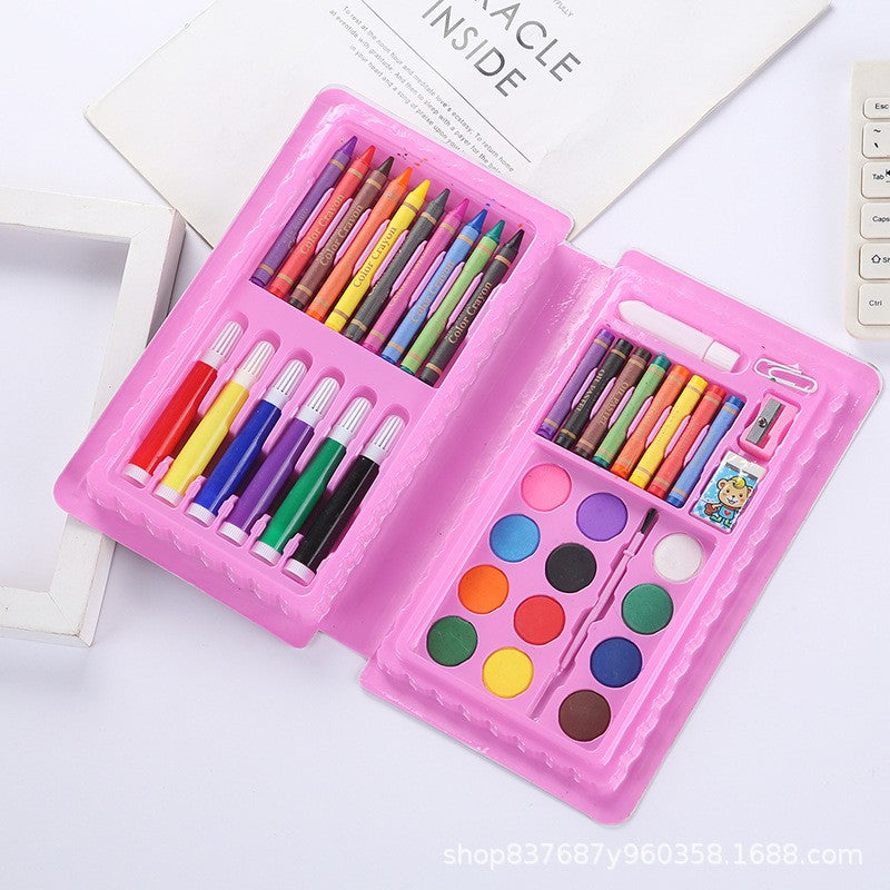 Set 42 Piese de Pictura si Desen, Flippy, Tip Penar, Model Pisicuta, 24.3 x 13 x 3 cm, Roz-3