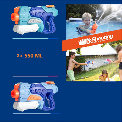 Set 4x Pistol cu Apa pentru Copii, Flippy, 6ani+, Multicolor, 2x 550 ML +  2x 300 ML-2