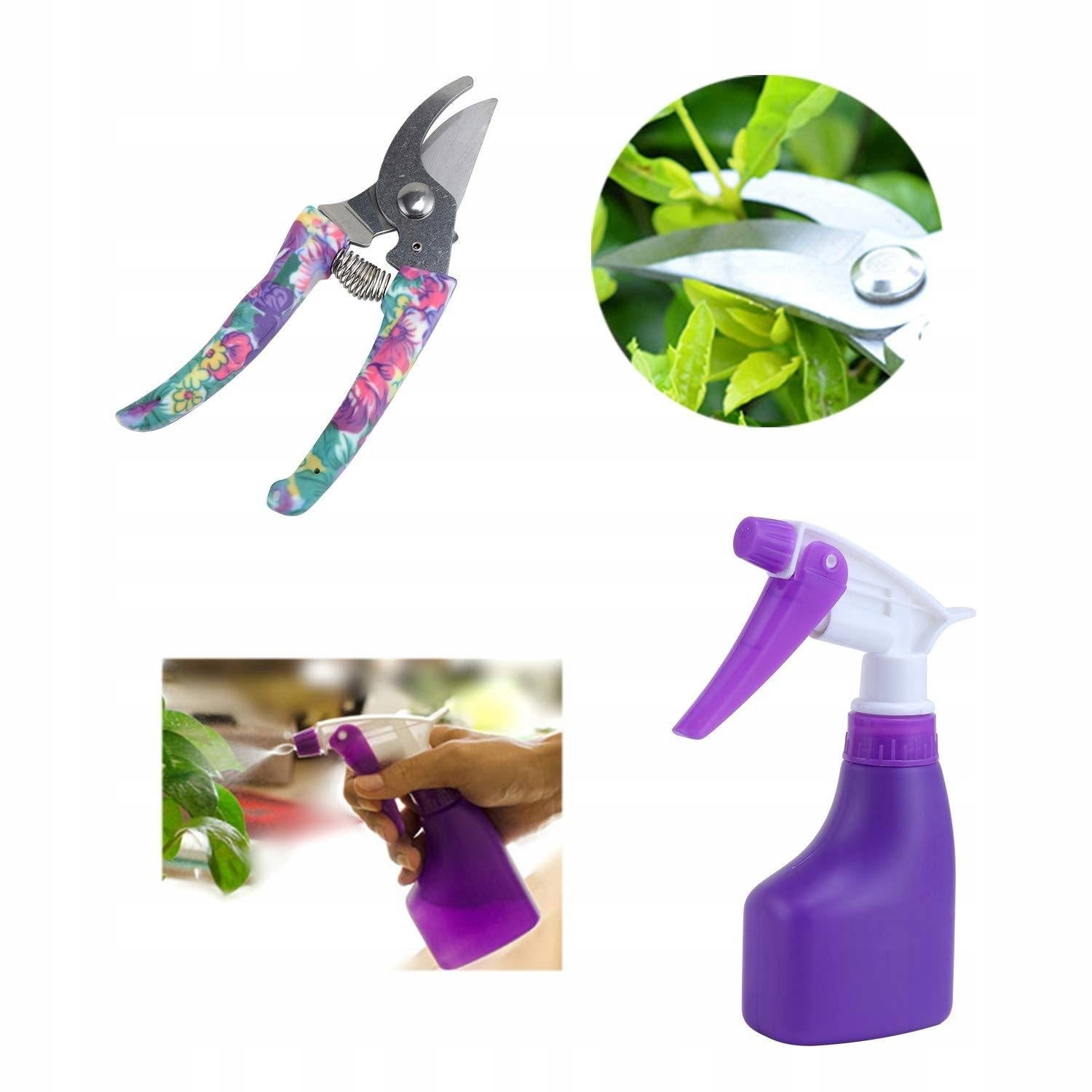 Set 5 accesorii pentru gradinarit Flippy, geanta depozitare inclusa, otel inoxidabil, 38 x 29 cm, mov-4