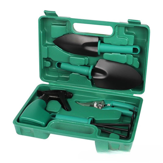 Set 5 accesorii pentru gradinarit Flippy, geanta depozitare inclusa, otel inoxidabil, 18.5 x 29.5 cm, verde-0