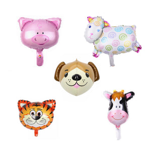 Set 5 Baloane Folie Metalizata, Flippy, Figurine Animale Domestice, 30 cm, Ambalaj Individual, Pai Inclus, Multicolor-0