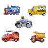 Set 5 Baloane Folie Metalizata, Flippy, Figurine Masini, 30 cm, Ambalaj Individual, Pai inclus, Multicolor-0