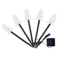 Set 5 Lampi solare LED de exterior Tip Brad pentru gradina Flippy, 37 cm, Alb Cald-0