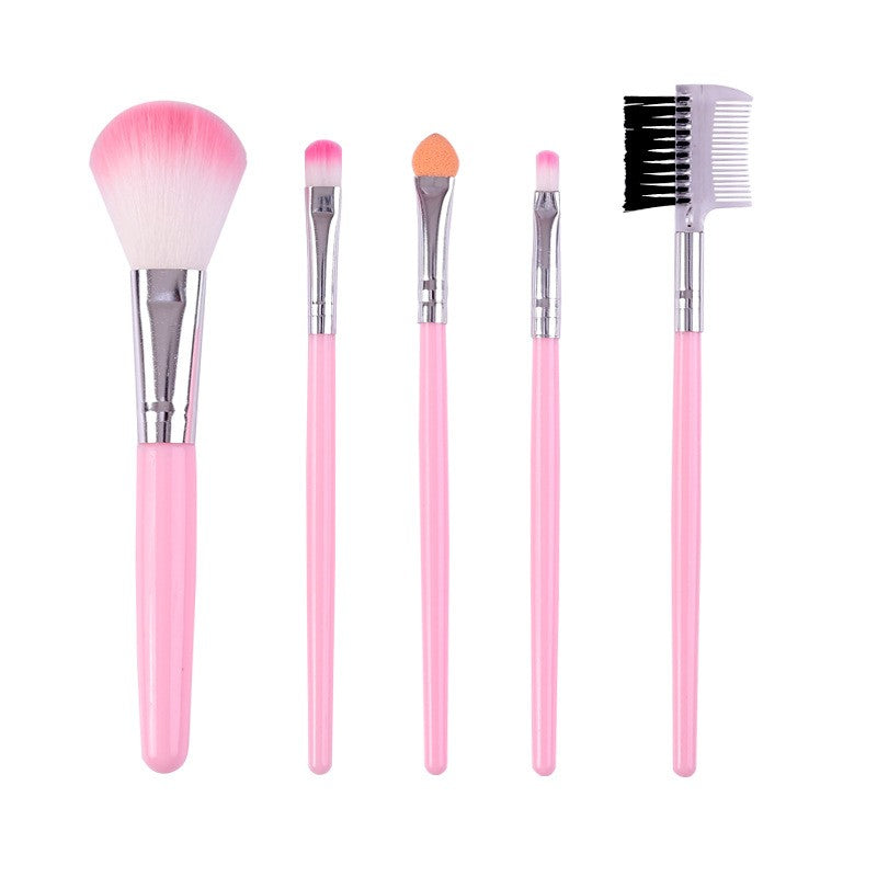 Set 5 pensule pentru make-up Flippy, roz-0