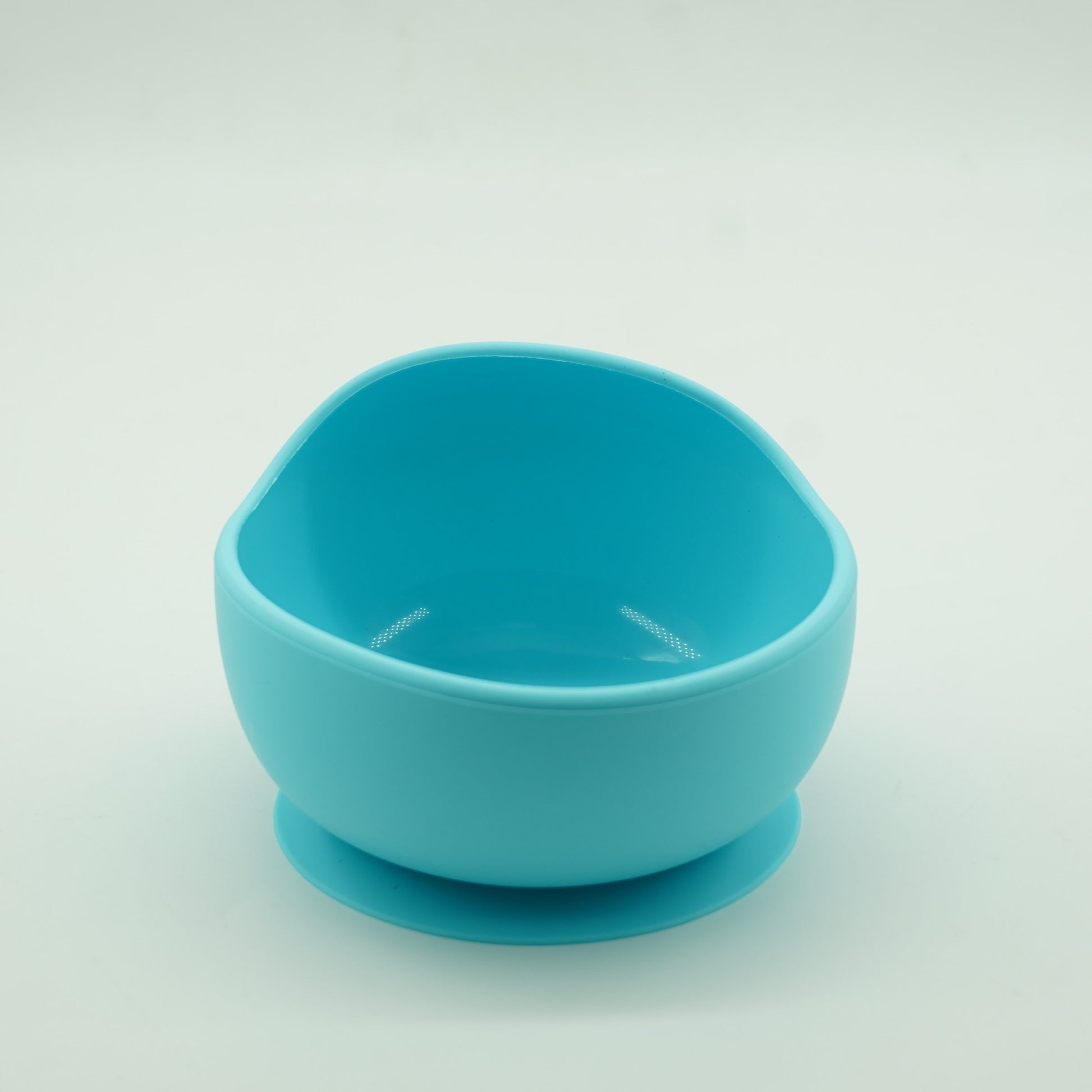 Set 5 piese diversificare bebelusi si copii din silicon Flippy, baveta, farfurie compartimentata cu ventuza, bol cu ventuza, tacamuri, fara alergeni, albastru-2