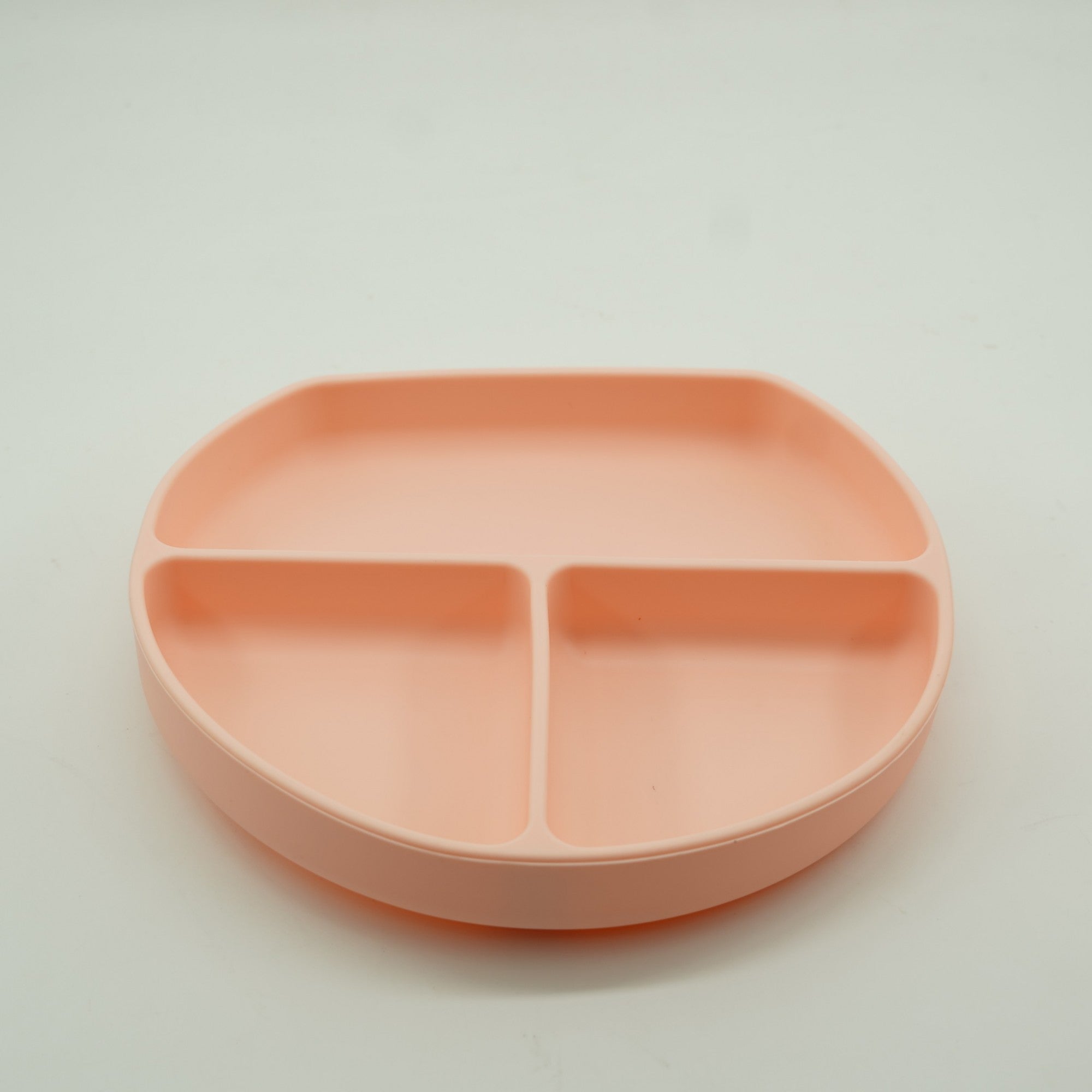Set 5 piese diversificare bebelusi si copii din silicon Flippy, baveta, farfurie compartimentata cu ventuza, bol cu ventuza, tacamuri, fara alergeni, roz-7