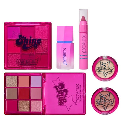 Set 5 Produse de Machiaj, KEVIN & COCO, Shine Girl, 18 x 15.8 x 3.5 cm-0