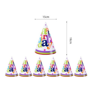 Set 6 Coifuri Happy Birthday, Flippy, pentru Petrecere, 19x15 cm, Multicolor-0