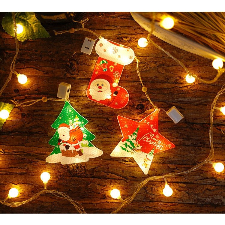 Set 6 decoratiuni de Craciun luminoase, Flippy-3