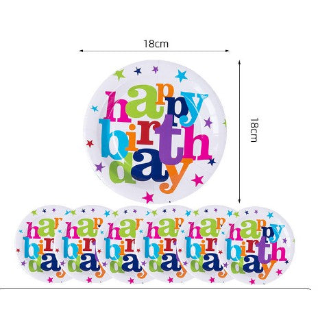 Set 6 farfurii 17 cm Happy Birthday-0