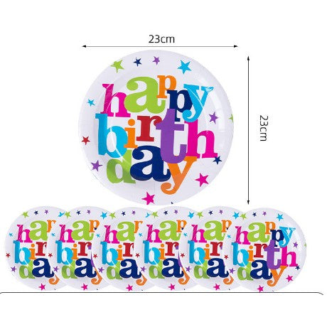 Set 6 farfurii 22 cm Happy Birthday-0