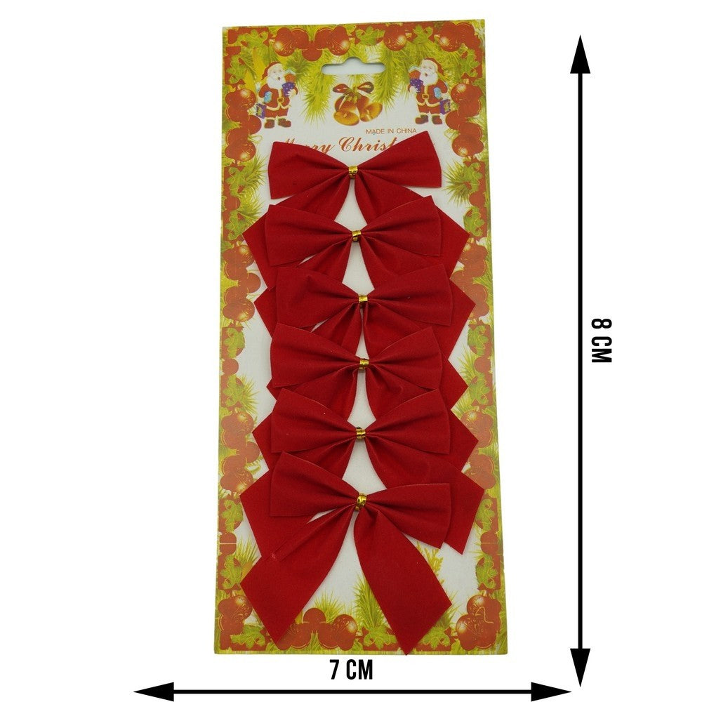 Set 6 fundite pentru brad, Rosii, clasice , 7 x 8 cm, din poliester, Flippy-5