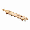 Set 6 Pahare Shot din Sticla Flippy, cu Suport din Lemn, Design Rustic, 49.5 x 7 x 6.5 cm, Maro-0