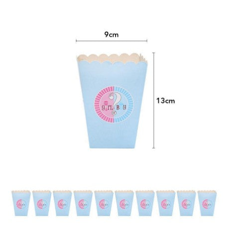 Set 6 recipiente popcorn, gender reveal-0