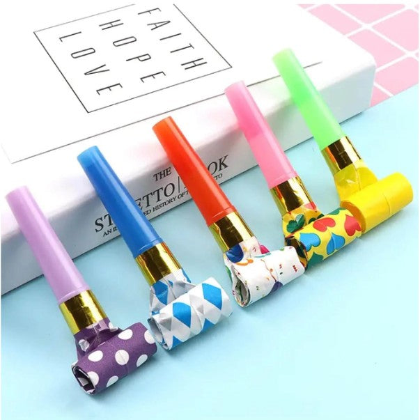 Set 6 Suflatori, Flippy, pentru Petrecere, Tematica Aniversare, 8 cm, Multicolore cu Imprimeu-3