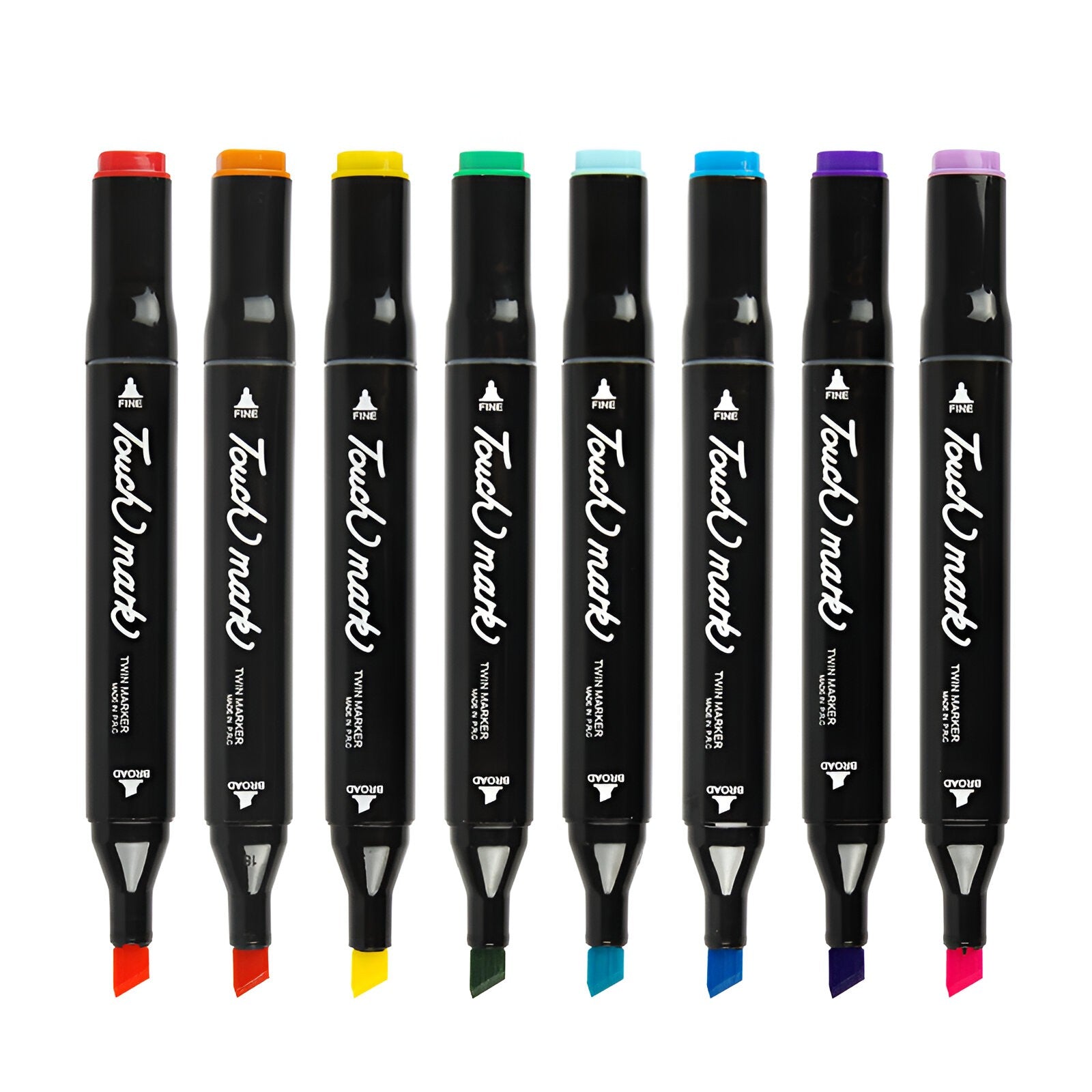 Set 60 Markere Duble cu Alcool Touch Room, Geanta Inclusa, Flippy, Model 1 Multicolor-6