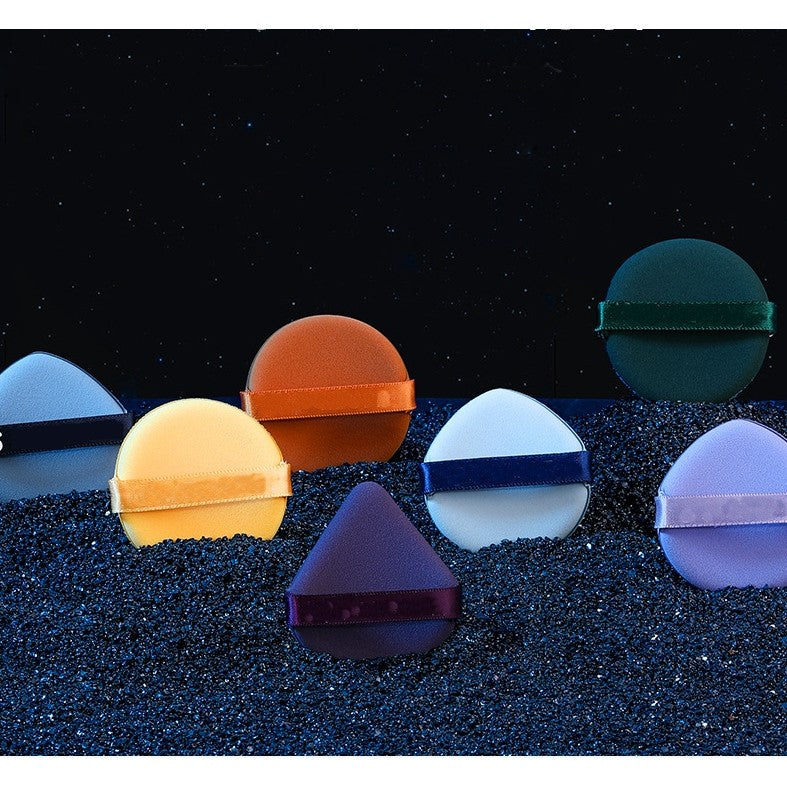 Set 7 Bureti de Machiaj  Flippy, Reutilizabili, Utilizare Umeda sau Uscata, Powder Puff, 5.5 x 5.5 x 0.9 cm, Multicolor-10