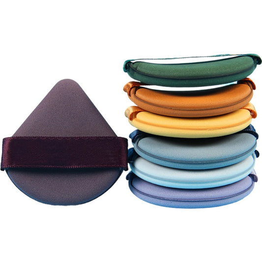 Set 7 Bureti de Machiaj  Flippy, Reutilizabili, Utilizare Umeda sau Uscata, Powder Puff, 5.5 x 5.5 x 0.9 cm, Multicolor-0