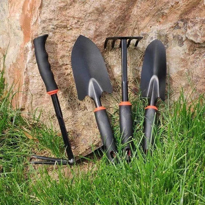 Set 7 Unelte de Gradina Flippy, pentru Plantare Prelucrare Sol si Ingrijire Plante, Material PVC si cardboard, 31.5 x 8 cm, negru-4