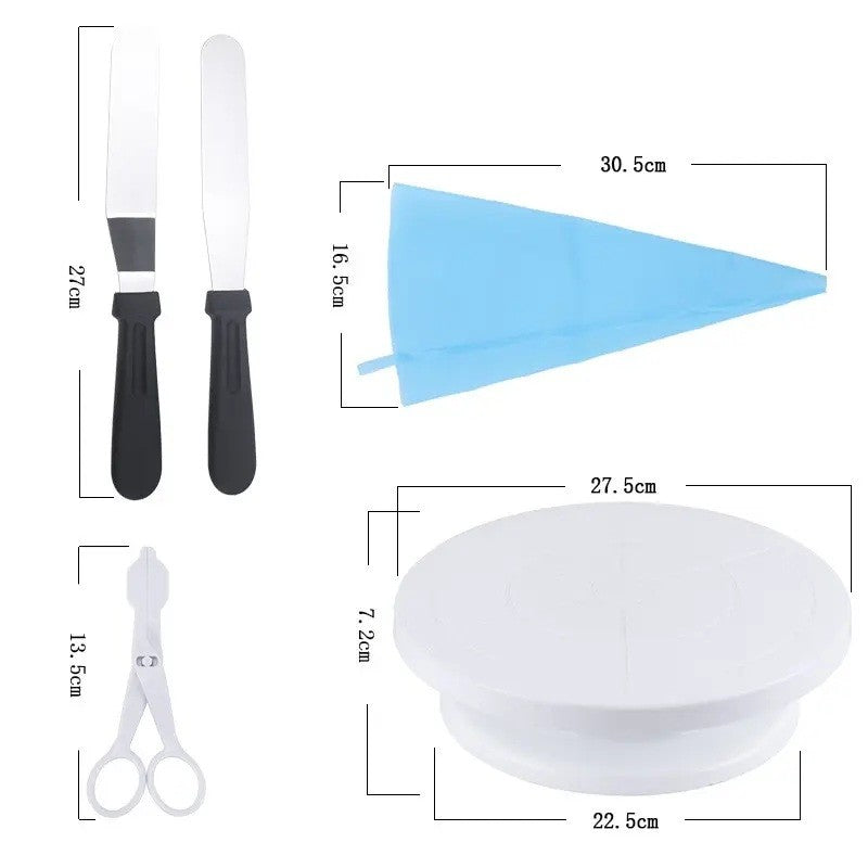 Set 70 Piese Ustensile pentru Ornare Prajituri, Flippy, din Plastic si Otel Inoxidabil, Multicolor-4