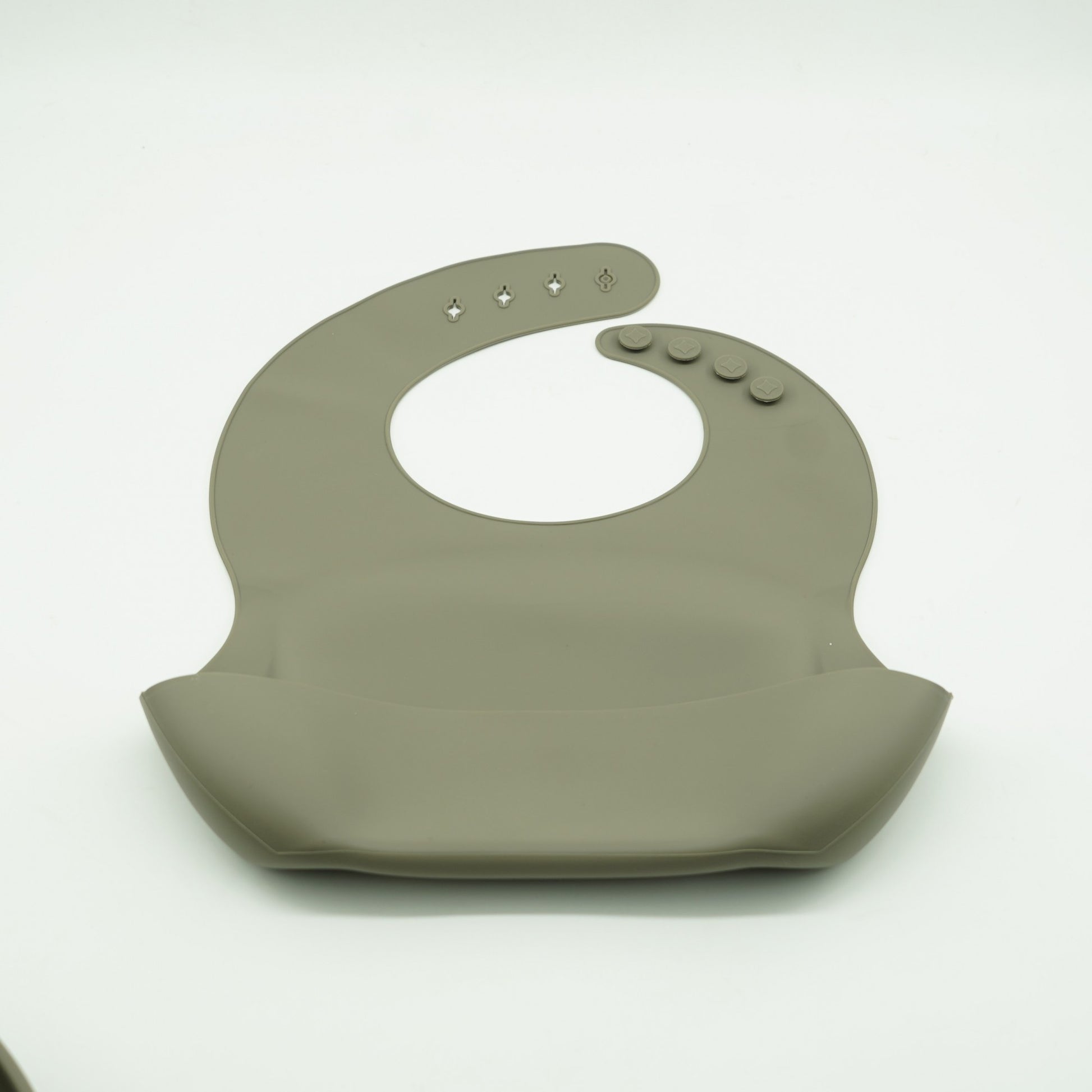 Set 8 piese diversificare bebelusi si copii din silicon Flippy, baveta, farfurie compartimentata cu ventuza, bol cu ventuza, tacamuri din lemn si silicon, cana pentru gustari, fara alergeni, verde inchis-7